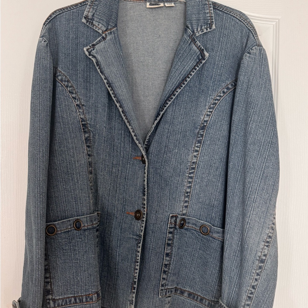 Cato Light Blue Denim Blazer Jacket
